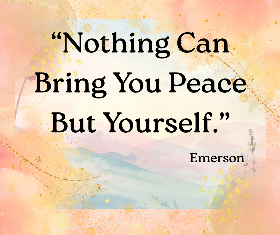 Peaceful mountain scene.