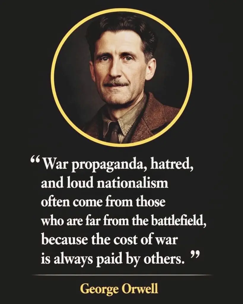 Photo of George Orwell, who is one of my favorite authors and wrote the prophetic book "1984" that predicted what would happen to America in the future.