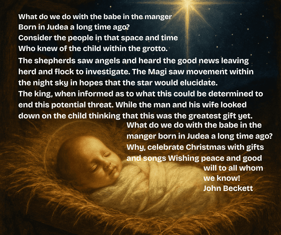 A beautiful baby wrapped in a yellow blanket, sleeping peacefully in a humble manger with a bright star above.