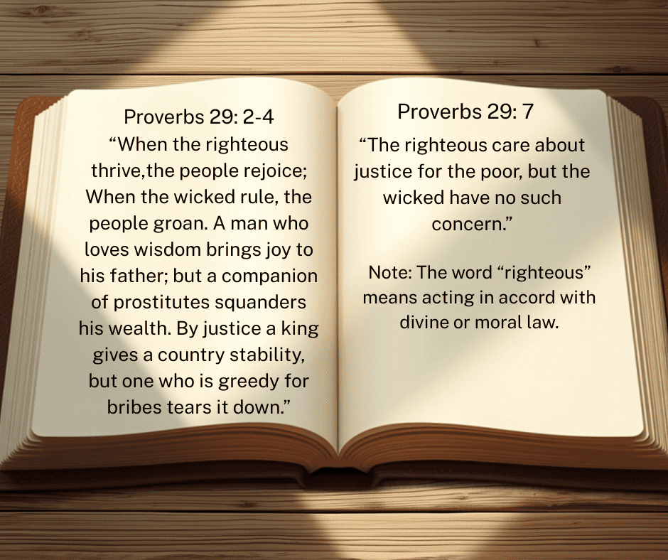 This scripture from Proverbs is placed on the pages of an open Bible.